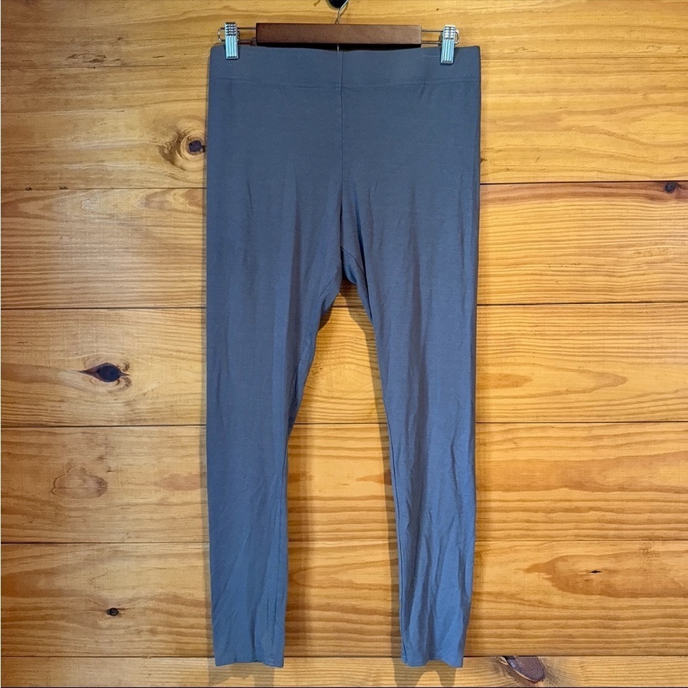Soma High Rise Jersey Leggings Pants Medium M Dark Grey Brown Loungewear